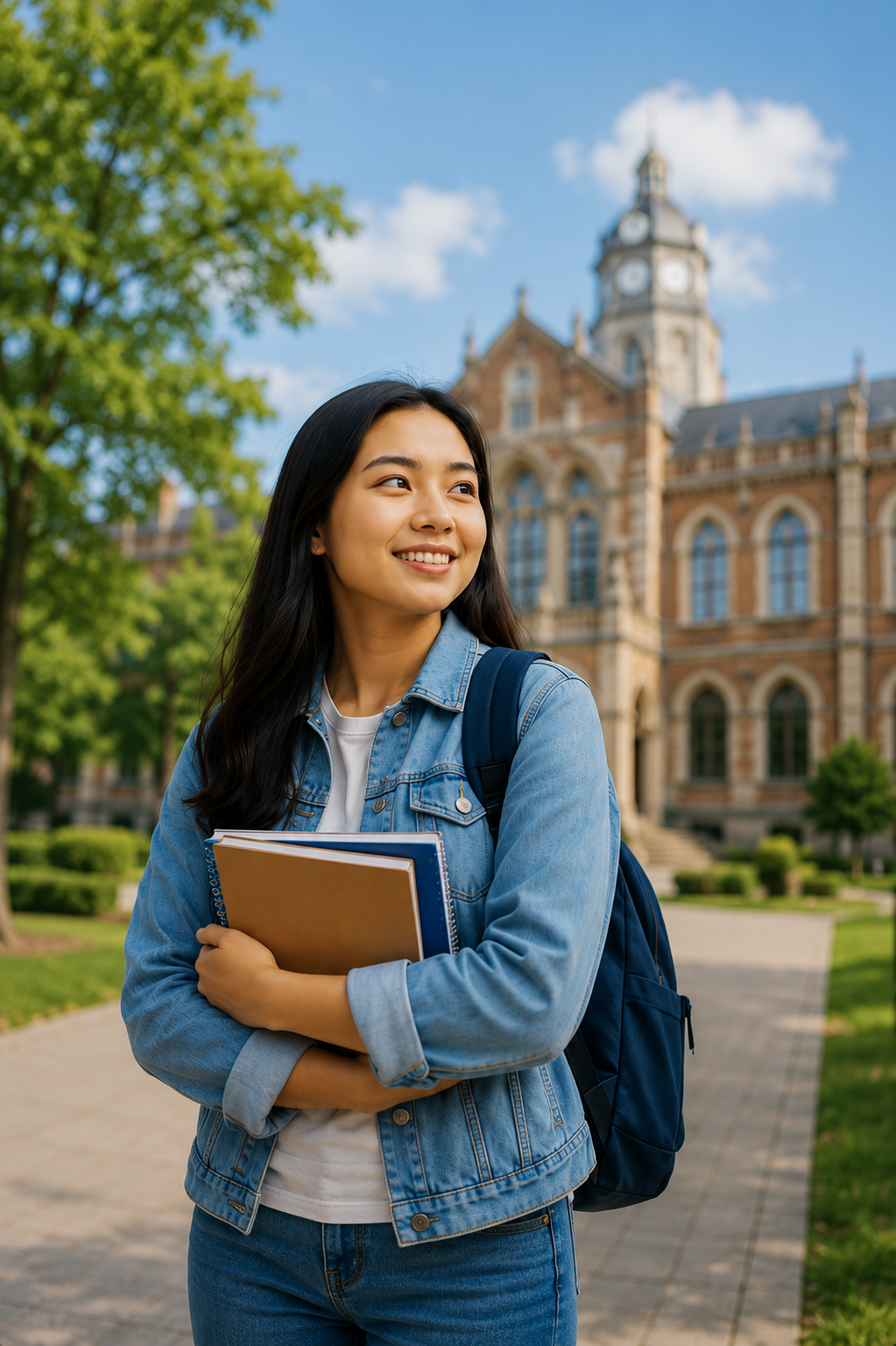 Student studying abroad